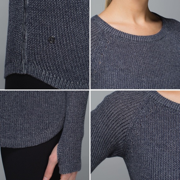 Lululemon Cabin Yogi Long Sleeve Inkwell / Heathered Medium Grey - Picture 2 of 13